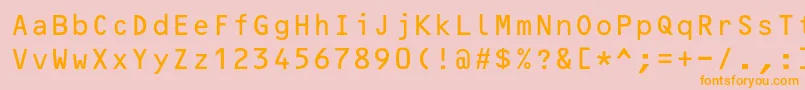 OcrB10pitchbt Font – Orange Fonts on Pink Background
