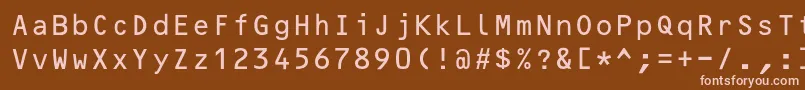 OcrB10pitchbt Font – Pink Fonts on Brown Background