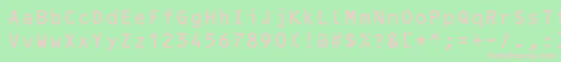 OcrB10pitchbt-Schriftart – Rosa Schriften auf grünem Hintergrund