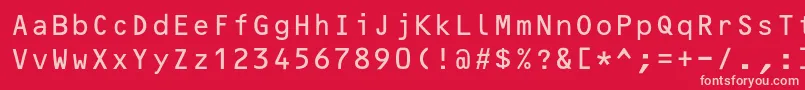 OcrB10pitchbt Font – Pink Fonts on Red Background