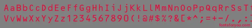 OcrB10pitchbt Font – Red Fonts on Gray Background