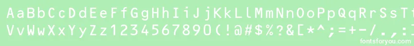 OcrB10pitchbt Font – White Fonts on Green Background