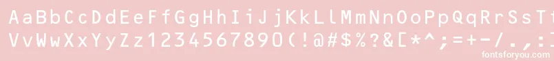 フォントOcrB10pitchbt – ピンクの背景に白い文字