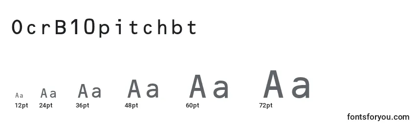OcrB10pitchbt (103340) Font Sizes