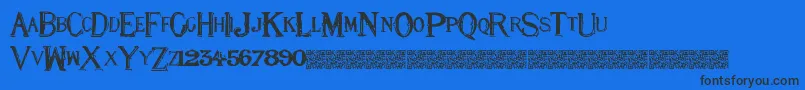 Eightnine Font – Black Fonts on Blue Background