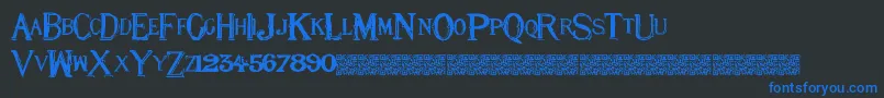 Eightnine Font – Blue Fonts on Black Background