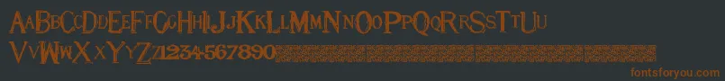 Eightnine Font – Brown Fonts on Black Background