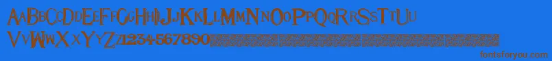 Eightnine Font – Brown Fonts on Blue Background