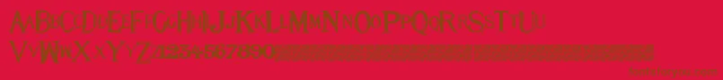 Eightnine Font – Brown Fonts on Red Background