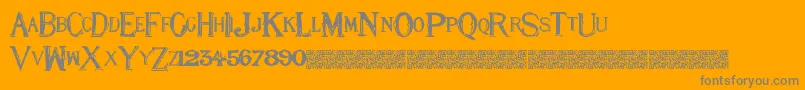 Eightnine Font – Gray Fonts on Orange Background