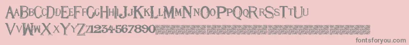 Eightnine Font – Gray Fonts on Pink Background