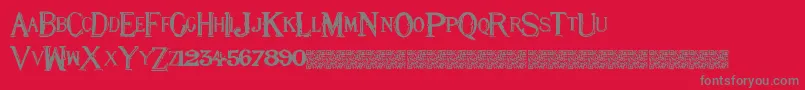 Eightnine-Schriftart – Graue Schriften auf rotem Hintergrund