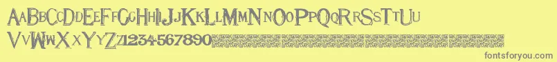 Eightnine Font – Gray Fonts on Yellow Background
