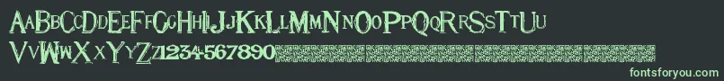 Eightnine Font – Green Fonts on Black Background