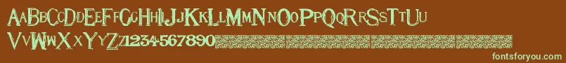 Eightnine Font – Green Fonts on Brown Background