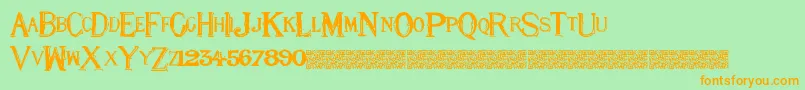 Eightnine Font – Orange Fonts on Green Background