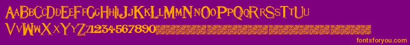 Eightnine Font – Orange Fonts on Purple Background