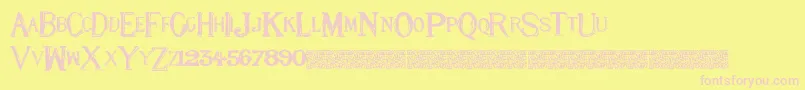 Eightnine Font – Pink Fonts on Yellow Background