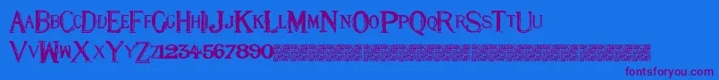 Eightnine Font – Purple Fonts on Blue Background