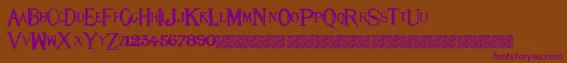 Eightnine Font – Purple Fonts on Brown Background