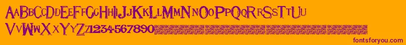 Eightnine Font – Purple Fonts on Orange Background