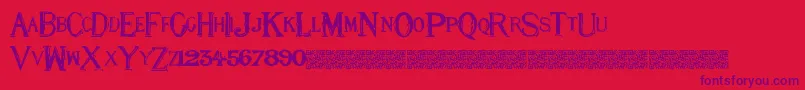 Eightnine Font – Purple Fonts on Red Background