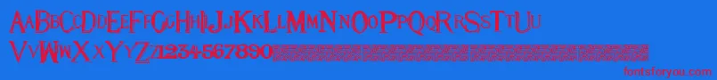 Eightnine Font – Red Fonts on Blue Background