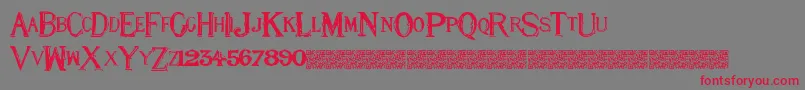 Eightnine Font – Red Fonts on Gray Background