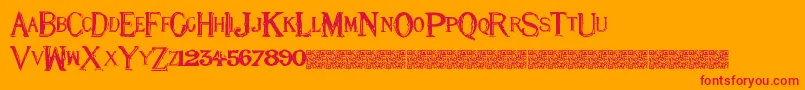 Eightnine Font – Red Fonts on Orange Background
