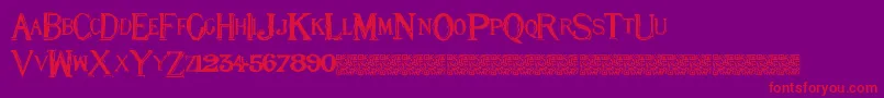 Eightnine Font – Red Fonts on Purple Background