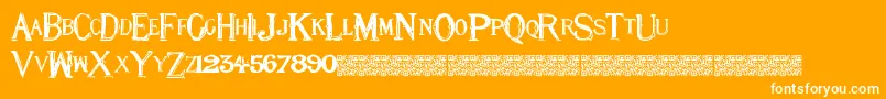 Eightnine Font – White Fonts on Orange Background