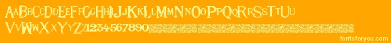 Eightnine Font – Yellow Fonts on Orange Background
