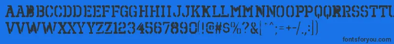 OctinspraypaintbrgBold Font – Black Fonts on Blue Background