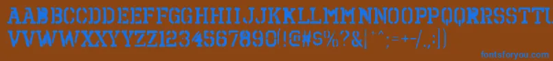 OctinspraypaintbrgBold Font – Blue Fonts on Brown Background