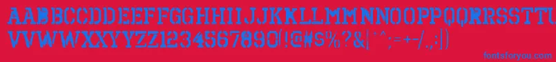 OctinspraypaintbrgBold Font – Blue Fonts on Red Background