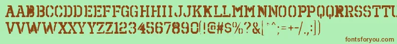 OctinspraypaintbrgBold Font – Brown Fonts on Green Background