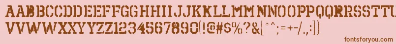 OctinspraypaintbrgBold Font – Brown Fonts on Pink Background