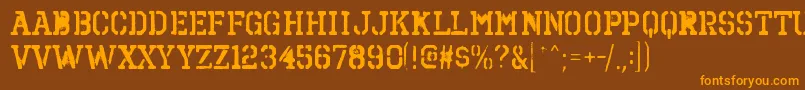 OctinspraypaintbrgBold Font – Orange Fonts on Brown Background