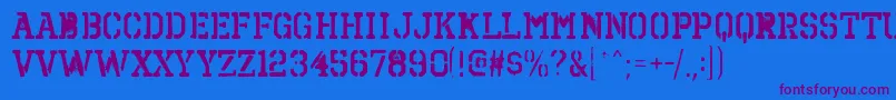 OctinspraypaintbrgBold Font – Purple Fonts on Blue Background