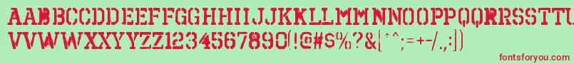 OctinspraypaintbrgBold Font – Red Fonts on Green Background