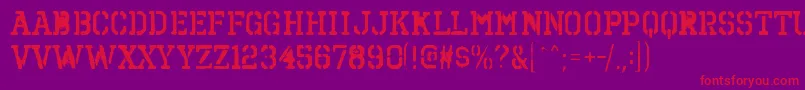 OctinspraypaintbrgBold Font – Red Fonts on Purple Background