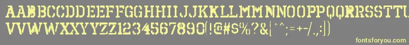 OctinspraypaintbrgBold Font – Yellow Fonts on Gray Background