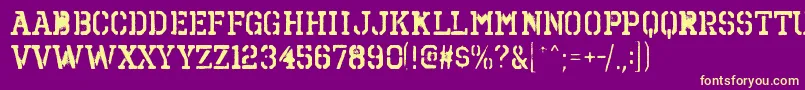 OctinspraypaintbrgBold Font – Yellow Fonts on Purple Background