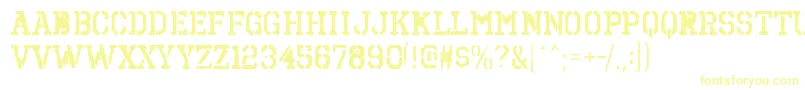 OctinspraypaintbrgBold Font – Yellow Fonts on White Background