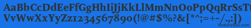 Czcionka OctavaoscBold – czarne czcionki na niebieskim tle