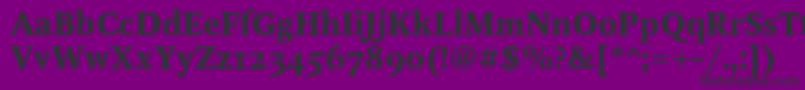 フォントOctavaoscBold – 紫の背景に黒い文字