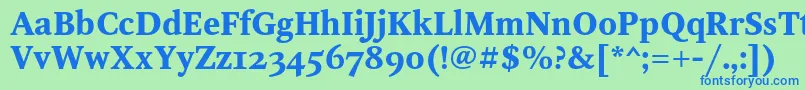 Police OctavaoscBold – polices bleues sur fond vert