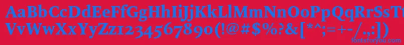 OctavaoscBold Font – Blue Fonts on Red Background