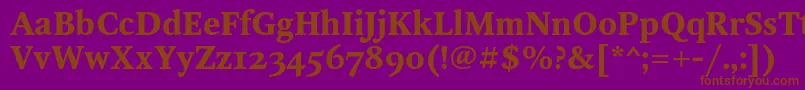 OctavaoscBold Font – Brown Fonts on Purple Background