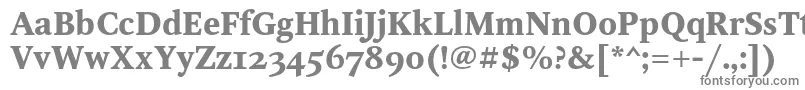 フォントOctavaoscBold – 白い背景に灰色の文字